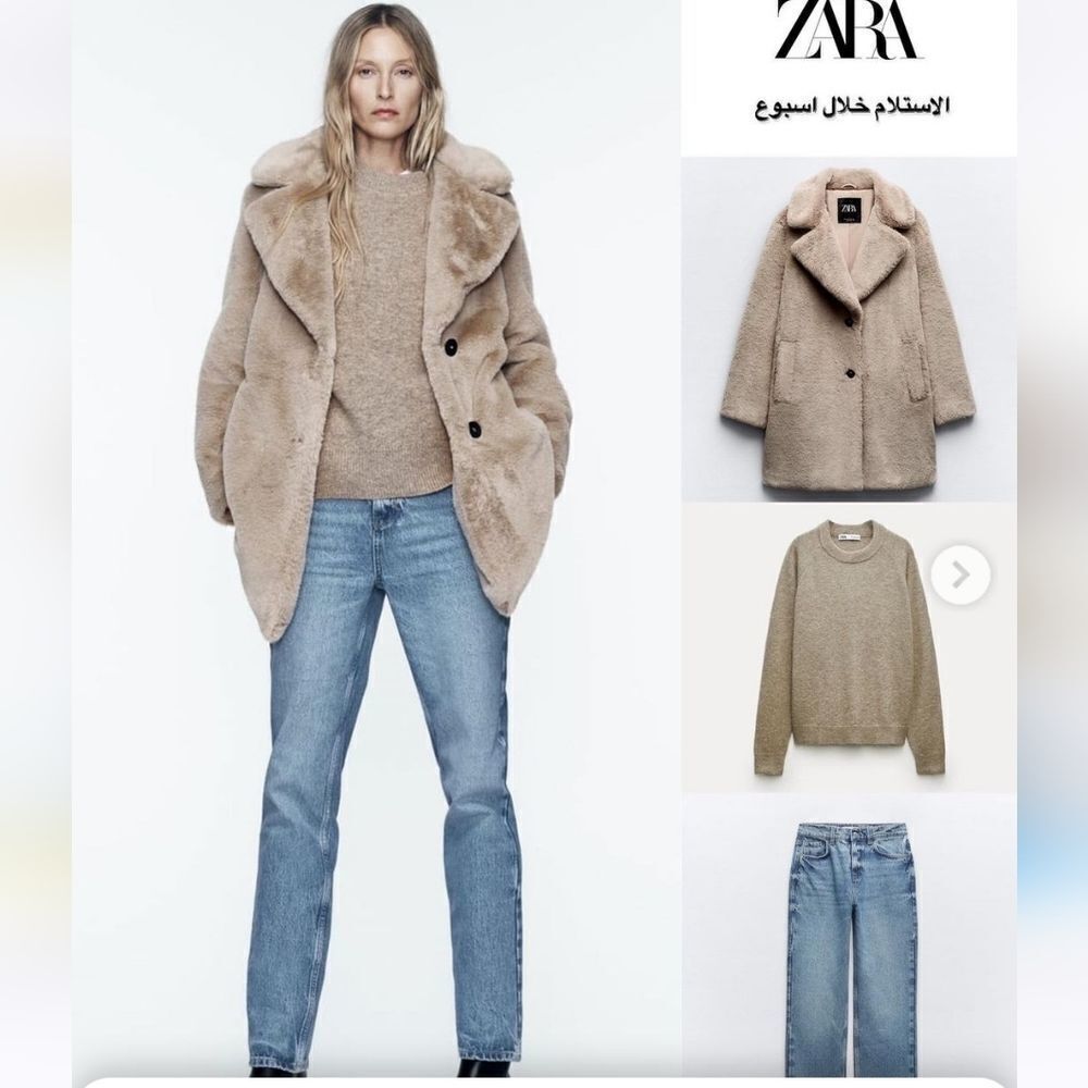 Zara NWT ZARA FAUX FUR COAT Bloggers fav - Picture 11 of 15